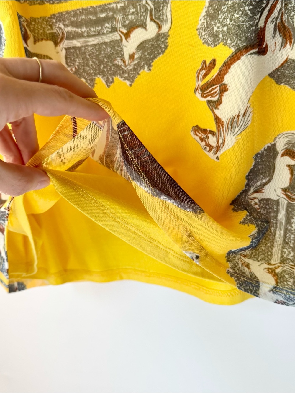 NWT Lisa Says Gah Horse Print Slip Skirt SAMPLE PIECE - Picture 5 of 11